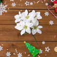 thumbnail image 4 of FNNMNNR Artificial Flower Decor Christmas Tree Decorations Simulation Bouquet Foam Ornaments Holiday Party And Home Poinsettia 1pcs, 4 of 11