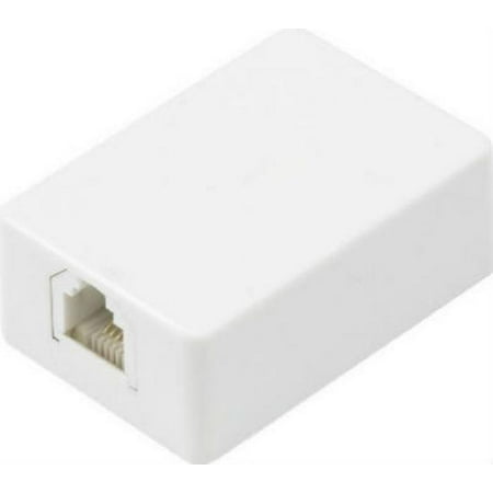 RCA TP266WHN Compact Surface-Mount Baseboard Phone Jack, White,Each