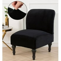 Armless Chair Slipcover Stretch, Velvet Spandex Slipper Chair Covers Accent Chair Cover Armchair Covers Furniture Protector Covers Removable Washable for Home Hotel Living Room
