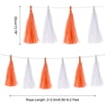 thumbnail image 2 of 20 Pcs Guirnalda de Flecos Naranja Brillante y Blanca con Cuerda para Decoración de Bodas y Fiestas de Cumpleaños, 2 of 7