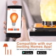 thumbnail image 3 of INVITING HOMES Natural Himalayan Salt Lamp in Clear Glass Holder with Optional Stainless Steel Base & Optional WiFi , Dimmable Switch, 6ft UL-Listed Cord, and 15-Watt Light Bulb, 3 of 7
