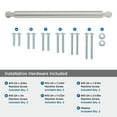 thumbnail image 4 of Amerock Balata 12 inch (305mm) Center-to-Center Satin Nickel Appliance Pull, 4 of 6