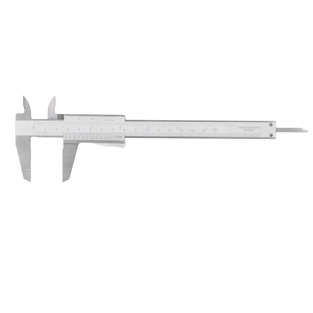 Calibrador Vernier Métrico En Pulgadas, 0-150 Mm 0-6 Pulgadas Calibre Vernier 0,05 Mm Resolución 1/128 Pulgadas Autobloqueo Para Diámetro Interior Exterior