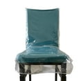 thumbnail image 2 of Plastic Dining Chair Covers with Backrests,Clear PVC Seat Chair Protector Waterproof Cover,Fit W/21 x D/18 Inch (2 Pack), 2 of 5