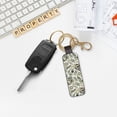 thumbnail image 5 of Wukai Skull with Cash Print Leather Car Keychain, Universal Key Fob Keychain, Leather Key Chain Holder for Men and Women,360 Degree Rotatable, 5 of 5