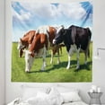 thumbnail image 1 of Cattle Tapestry, Various Colored Herd of Cows Grazing on Pasture Nature Themed Digital Image Print, Fabric Wall Hanging Decor for Bedroom Living Room Dorm, 5 Sizes, Multicolor, by Ambesonne, 1 of 1