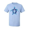 thumbnail image 2 of Sea Turtle Tie Dye Art Animal Lover Men's Graphic T-Shirt, Light Blue, Medium, 2 of 3