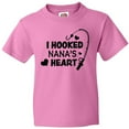 thumbnail image 3 of Inktastic I Hooked Nana's Heart with Fishing Rod Youth T-Shirt, 3 of 5
