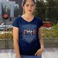 thumbnail image 4 of Ford Mustang Boss 302 Women's V-Neck T-shirt American Muscle Car Fan Performance Racing Road Runner V8 1969 2012 Tee, 4 of 7