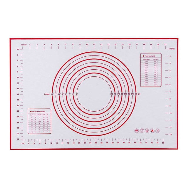 Bewildely Cake Biscuit Pastry Silicone Kneading Mat Kitchen Scales Bakeware with Rolling Pad Restaurant Home Sheet Type2 NO2