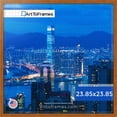 thumbnail image 3 of ArtToFrames 23.85x23.85 Inch - 60.6x60.6 CM Brown Puzzle Frame for 1000 piece Puzzles.1.25 Inch Custom Wood Puzzle Frames, Honey - Comes with Economy Acrylic, 3 of 6
