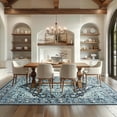 thumbnail image 2 of Dwelke Vintage Area Rug Floral Rugs Soft Bedroom Carpet for Living Room Home Decor,4'x6',Blue, 2 of 6