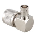 thumbnail image 4 of 2X UHF PL259 PL-259 Macho Una BNC Hembra Conector de Adaptador de RF de ángulo Recto, Plateado, 4 of 5