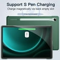 thumbnail image 4 of JETech Case for Samsung Galaxy Tab S10 FE / S9 FE 10.9-Inch, Slim Translucent Back Tri-Fold Stand Protective Tablet Cover, Support S Pen Charging, Auto Wake/Sleep (Midnight Green), 4 of 7