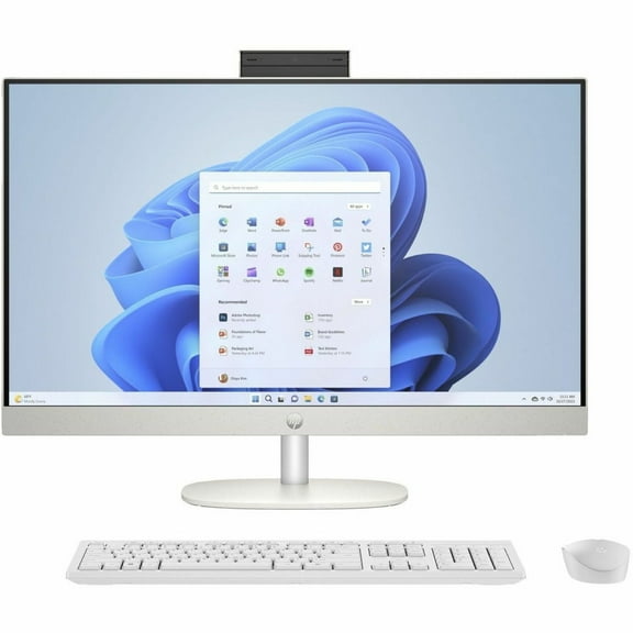 HP 27" Full HD Touchscreen All-In-One Computer, AMD Ryzen 5 7520U, 8GB RAM, 512GB SSD