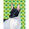 thumbnail image 1 of Rat Terrier St. Patricks Day Shamrock Portrait Drapeau - Taille du Jardin, 1 of 1
