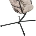 Barton Outdoor Hanging Lounge Egg Style Swing Chair UV Resistant Deep Cushion Seating, Beige