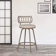 thumbnail image 1 of Hillsdale Canal Street Geometric Circle Back Metal Adjustable Stool with Nested Legs, Champagne Gold, 1 of 5