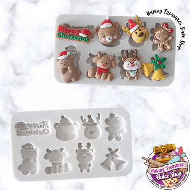 Merry Christmas Face Silicone Mold