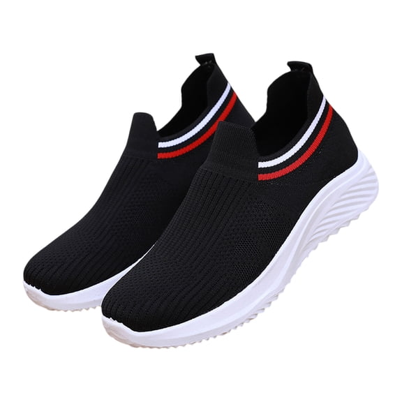 NexTorq Women's Walking Tennis Shoes Slip On Sneaker Comfortable Lightweight Casual Athletic Gym Shoes Black 36