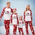 thumbnail image 5 of Odeerbi Christmas Pajamas for Family Holiday Long Sleeve Family Christmas Pajamas Matching Sets Mom Casual Printed Top Pants Outfits Loungewear Two-Piece Sleepwear Xmas PJs Set Red, 5 of 6