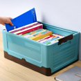 thumbnail image 2 of Caja de almacenamiento plegable Caja de almacenamiento de ropa Juguetes Libros Herramienta de plástico Azul, 2 of 5