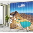 thumbnail image 4 of Ambesonne New Zealand Shower Curtain, Emerald Lakes Photo, 69"Wx75"L, Multicolor, 4 of 4