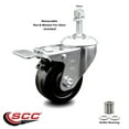 thumbnail image 2 of 3.5 Inch Phenolic Swivel 10mm Threaded Stem Caster with Total Lock Brake SCC, 2 of 2