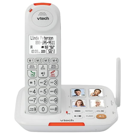 VTech VTSN5127 Amplified Cordless Answering System with Big Buttons & Display
