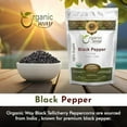thumbnail image 2 of Organic Way Whole Black Pepper (Black Tellicherry Peppercorn) - Grinder Refill | Adds Flavour | Organic & Kosher Certified | Non GMO & Gluten Free | USDA Certified | Origin - India (1/4 LBS / 4 Oz), 2 of 7