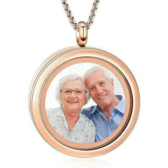 Personalized Engraving Circle Urn Necklaces for Ashes Clear Glass Cremation Locket Necklace for Women Men Memorial Urn Jewelry Keepsake Gifts