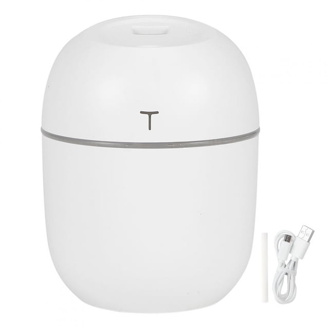Humidificateur d'air de bureau 220 ml alimenté par USB Mini humidificateur d'air pour la maison, le bureau, le dortoir, la voiture, blanc