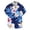 Multicolour, variant on Men's Hawaiian Shirts for Men Floral Print Short Sleeve Lapel Button Up Shirt Spring Summer