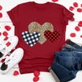 thumbnail image 4 of Ichuanyi Womens Tops, Summer Women's Shirt Tees Funny Cute Short Sleeve Fall T Shirt Hearth Love Shirt Gift Tops Blouse Gift For Couples, 4 of 6