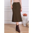 thumbnail image 4 of DARING DIVA Women's High Waisted Bodycon Mermaid Skirts S Brown, 4 of 6
