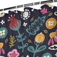 thumbnail image 3 of Pioneer Flower Floral Print Pattern Shower Curtain 36"x72" ,Bathroom Decorative Shower Curtains Set with 12 Hooks,Modern Waterproof Washable Shower Curtain, 3 of 6