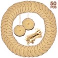 thumbnail image 3 of Sencillas rebanadas de madera CRABAJA HACER PROPORTE Círculos de madera Decoración para el hogar Proporador de colgantes Props para diferentes embarcaciones haciendo uso de 50 piezas Speravity HA012327-00, 3 of 7