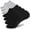 4black+3gray, variant on No Show Socks Mens 7/8 Pair Cotton Thin Non Slip Low Cut Men Invisible Sock 6-8/9-11/12-14