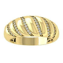10K Yellow Gold Diamond Band Ring (1/6 cttw, I-J Color, I2-I3 Clarity) 10