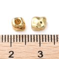 thumbnail image 3 of 10pcs Rack Plating Brass Spacer Beads Long-Lasting Plated Lead Free & Cadmium Free Textured Rectangle Real 18K golden Plated 5x5x4mm Hole: 2mm, 3 of 3