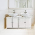 thumbnail image 6 of Pedestal Under Sink Storage Bathroom Vanity with 2 Doors Bathroom Cabinet Space, 6 of 10