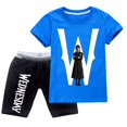 thumbnail image 1 of Disfraz de carnaval para niñas, novedad de verano 2023, camisetas y pantalones cortos de manga corta, trajes para niños de 3 a 15 años zhangyuxiang LED, 1 of 2