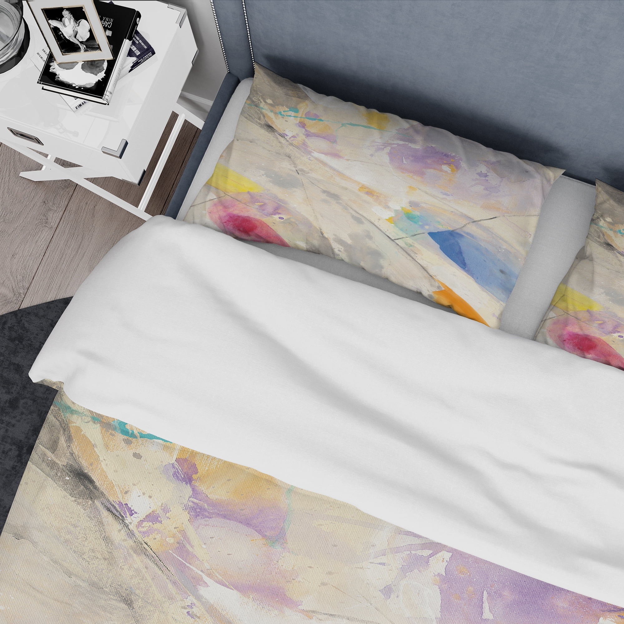 Designart 'Spring Minimalist Confetti I' Geometric Duvet Cover Set
