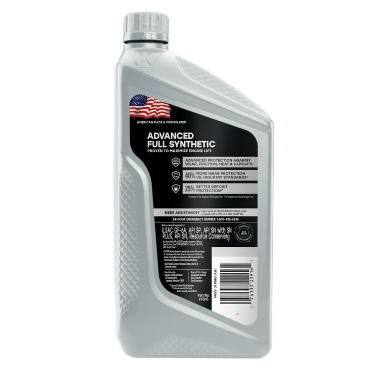 Valvoline Advanced Full Synthetic 0W-20 Motor Oil 1 QT