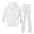 thumbnail image 4 of Men Full Zip Hoodie and Sweatpants Set Two Piece Tracksuit Long Sleeve Hooded Jacket with Drawstring Pants Pockets, 4 of 5