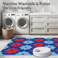 thumbnail image 5 of ODIKA 5'x7' Machine Washable Non-Slip Area Rug, Festive Fox and Motif Winter Celebration Kit High Traffic Rug, Blue, 633229, 5 of 5