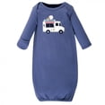 thumbnail image 5 of Hudson Baby Infant Boy Cotton Long-Sleeve Gowns 4pk, Ice Cream Truck, 0-6 Months, 5 of 5