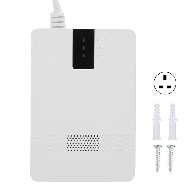 Alarma de fuga de gas con luz indicadora Sensor de voz ABS para seguridad del hogar Enchufe 90‑240VUS