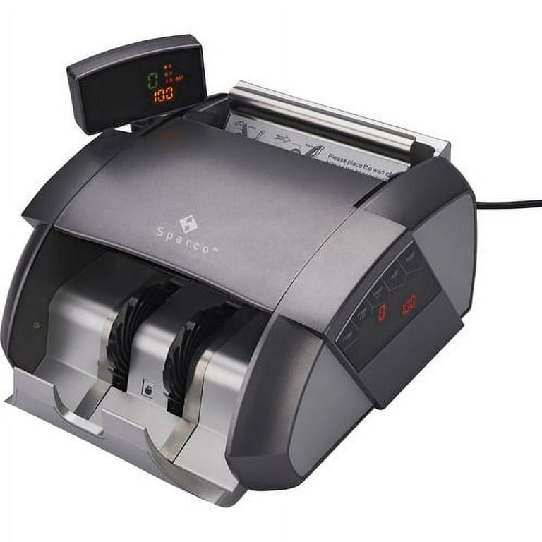 Sparco Automatic Bill Counter with Digital Display - Counts 1100 bills/min - White Sparco Automatic Bill Counter with Digital Display - Counts 1100 bills/min - White
