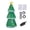 Green - EU Plug, variant on Rupoun 4.9FT Inflatable Xmas Tree LED Lighted Yard Decor with Music, IP44 Water Resistant 210T Polyester Blow Up Outdoor Decoration for Lawn Garden Party, US Plug 100-120V (1.5m / 59 inches)